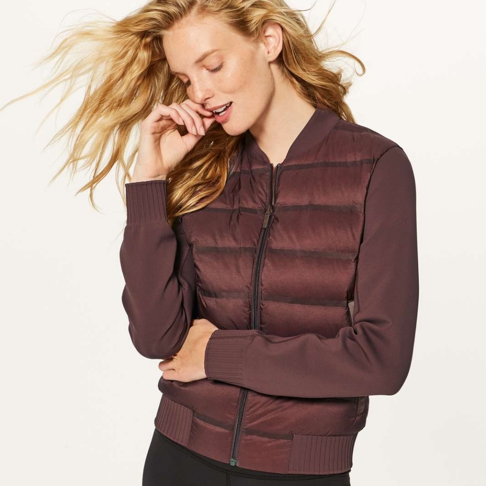 Lululemon reversable Down and Around bomber jacket